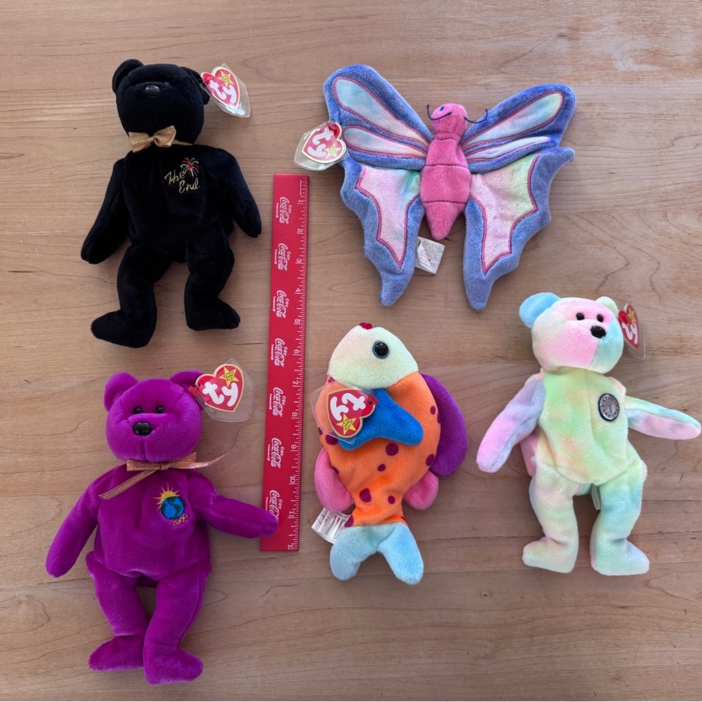 Pack of 5 NWT Beanie Babies from 1999-2000